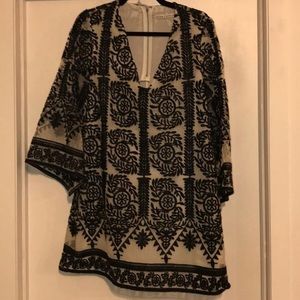 Alice And Olivia Katt Print Caftan Mini Dress